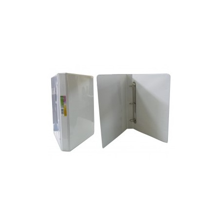 CARPETA VINIL KINERA PANORAMICA OFICIO ARILLO EN O DE 1" BLANCA (Pieza)