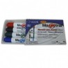 Marcador para pizarron blanco didactico 4 colores