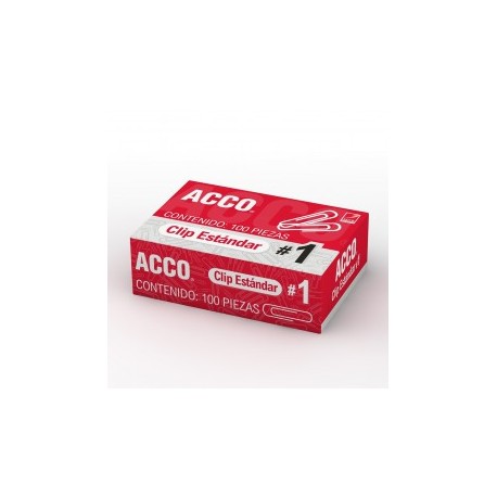 CLIPS No 1 STANDAR ACCO CAJA CON 100PZ (CAJA)