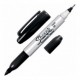 MARCADOR PLUMIN PERMANENTE SHARPIE TWIN TIP NEGRO DOBLE PUNTA (PIEZA)