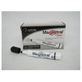 MARCADOR AZOR MAGISTRAL CLASICO NEGRO P/PIZARRON BLANCO (Pieza)