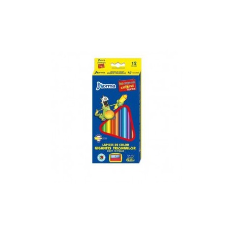 COLORES DE MADERA NORMA TRIANGULARES 12CLS LARGOS (CAJA)