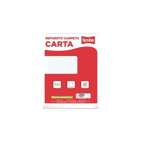 HOJA DE RESPUESTO SCRIBE PARA CARPETA 100HJ CUADRO GRANDE (PIEZA)