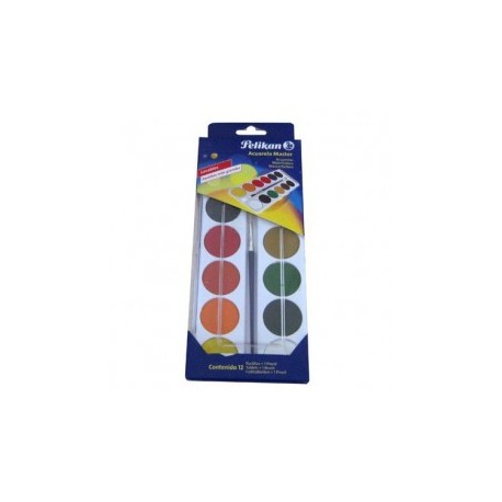 ACUARELAS MASTER PELIKAN CON 12PZ DE COLORES (PIEZA)