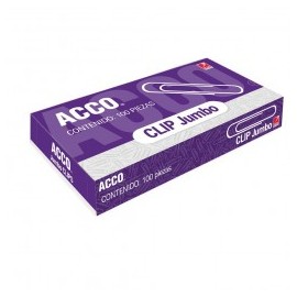 CLIP JUMBO NIQUELADO ACCO 100PZ