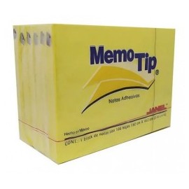 Notas adhesivas memotip 3x4 100 hojas amarilla