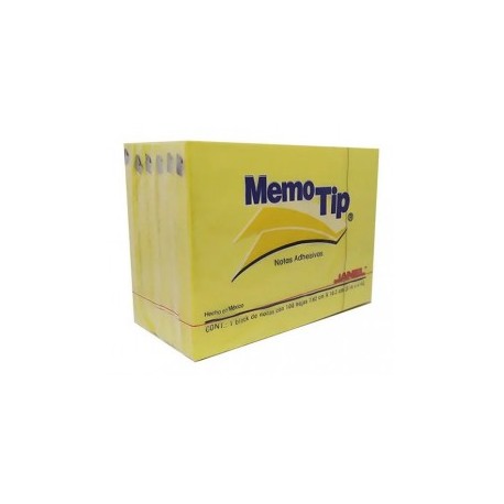 Notas adhesivas memotip 3x4 100 hojas amarilla