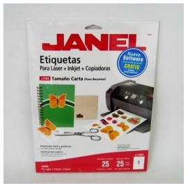 ETIQUETA LASER+INKJET 21.6X27.90CMS 25E J5165 JANEL (Caja)