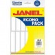 Etiqueta blanca econopack file 20x105mm