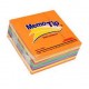 NOTAS ADHESIVAS JANEL MEMOTIP CUBO NEON 3X3"400 HOJAS (PIEZA)