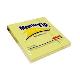 NOTAS ADHESIVAS JANEL MEMOTIP 3X3"100H AMARILLA (PIEZA)