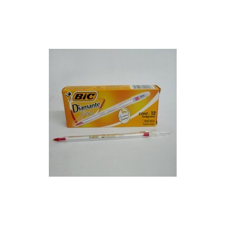 BOLIGRAFO PUNTO FINO ROJO BIC DIAMANTE (Pieza)