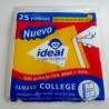 Forro college 25.3cms cal 400 con adhesivo