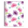 Cuaderno profesional raya 100 hojas con espiral floral