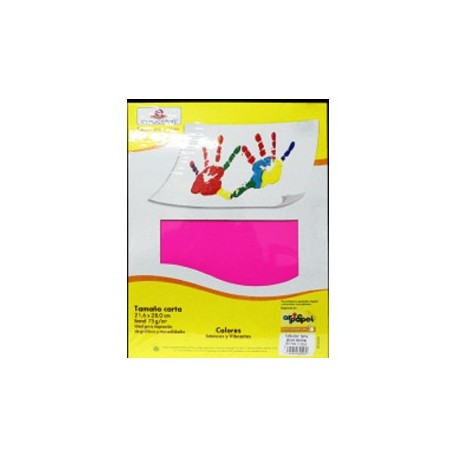 PAPEL BOND CARTA  ARCOIRIS 100HJ COLOR VIBRANTE EUROCOLOR (Paquete)