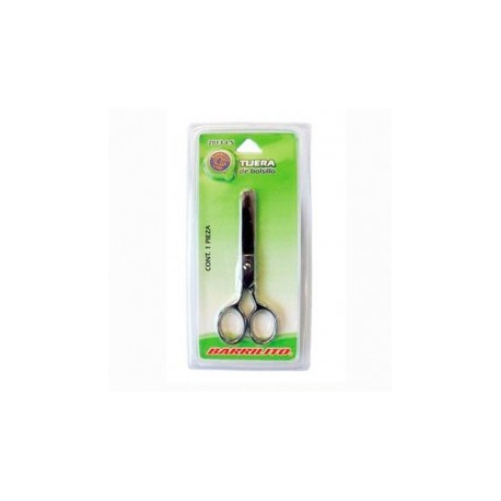 TIJERA PUNTA ROMA BARRILITO 4.5" ACERO INOXIDABLE DE BOLSILLO (PIEZA)