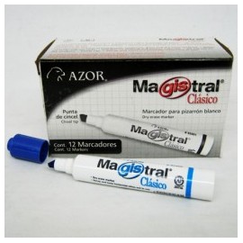 Marcador para pizarron blanco clasico azul