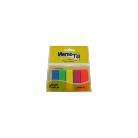 ADHESIVAS NOTAS JANEL SEÑALES BANDERITAS NEON 1/2X1.69 (PIEZA)