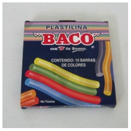 PLASTILINA BACO 10 BARRAS COLORES SURTIDOS