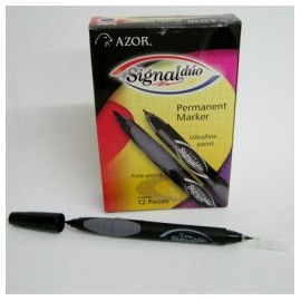 Marcador permanente duo negro fino ultrafino