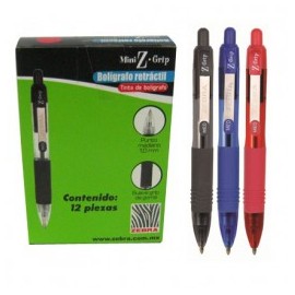BOLIGRAFO MINI ZEBRA Z GRIP PUNTO MEDIANO 1MM ROJO