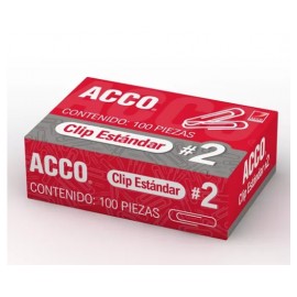 CLIP No. 2 STANDAR ACCO CAJA CON 100pz (Caja)