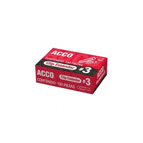 CLIPS No 3 STANDAR ACCO CAJA CON 100PZ (Caja)