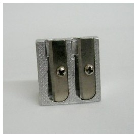 SACAPUNTAS METALICO BARRILITO DIAGONAL 2 ENTRADAS