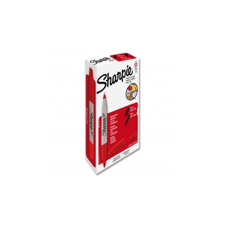 PLUMIN PERMANENTE SHARPIE TWIN TIP ROJO DOBLE PUNTA