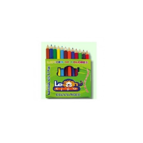 COLORES DE MADERA LEONCITO ESCOLAR 12CLS CORTOS
