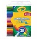 PLUMINES LAVABLES CRAYOLA 20 COLORES