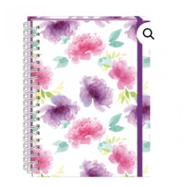 CUADERNO PROFESIONAL ESPIRAL DOBLE 100H C5MM FLORAL PRINTAFORM
