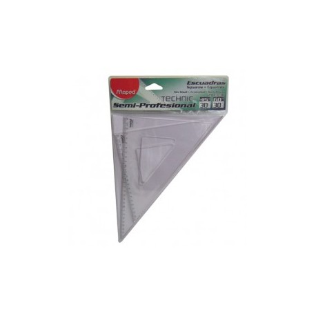 JUEGO DE ESCUADRAS MAPED 30CMS CON GRADUACION SEMI PROFESIONAL