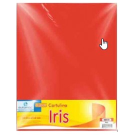 CARTULINA IRIS MATE 50X65CMS ROJA EUROMAC