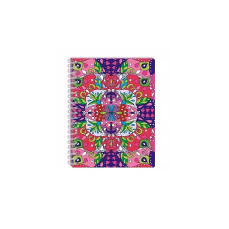 CUADERNO PROFESIONAL C5MM DOBLE ESPIRAL 100H MANDALA PRINTAFORM