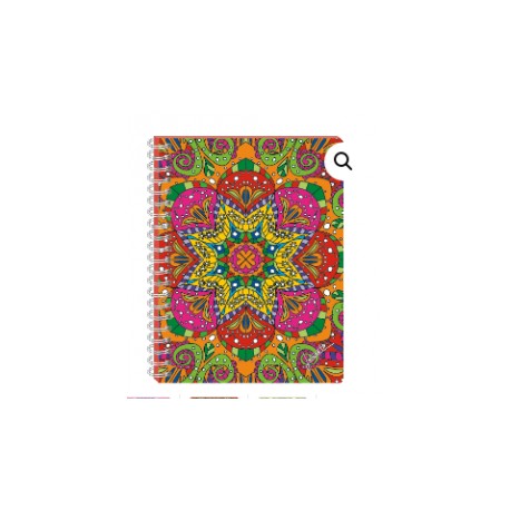 CUADERNO PROFESIONAL ESPIRAL DOBLE 100H C 7MM MANDALA PRINTAFORM