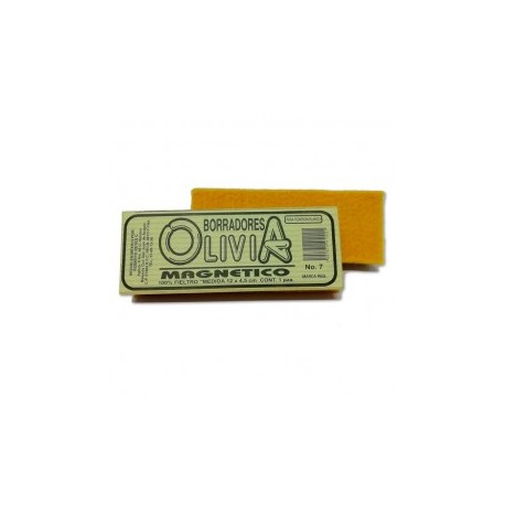 BORRADOR PARA PIZARRON OLIVIA No 7 MAGNETICO AMARILLO