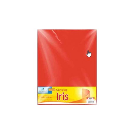 CARTULINA IRIS MATE 50X65CMS ROJA EUROMAC