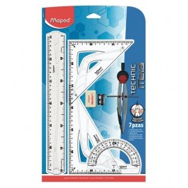 JUEGO GEOMETRIA PREMIUM TECHNIC METAL 7PZ