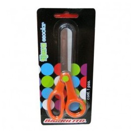 TIJERA ESCOLAR BARRILITO B60 PUNTA ROMA 5" (12.7 CMS) MANGO PLASTICO (PIEZA)