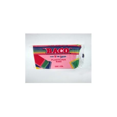 PLASTILINA MARQUETA BACO 140GRS ROSA