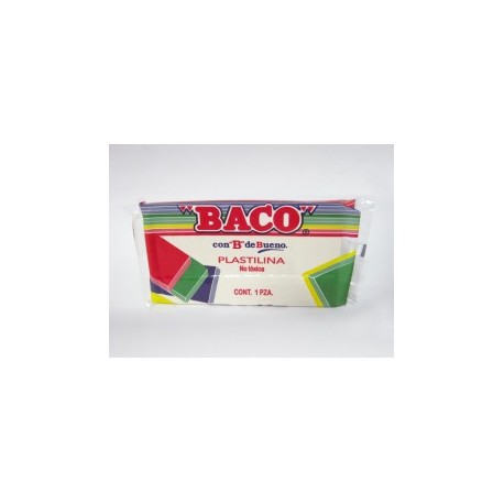 PLASTILINA MARQUETA BACO 140GRS BLANCO