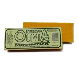 BORRADOR PARA PIZARRON OLIVIA No 7 MAGNETICO AMARILLO