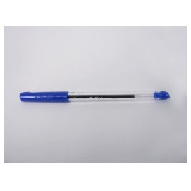 BOLIGRAFO MEDIANO AZOR 1.0MM AZUL TRANSPARENTE PIN POINT