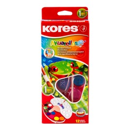 ACUARELAS KORES SET C/12CLS Y PINCEL