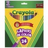 COLORES CRAYOLA DE MADERA 24 PIEZAS LARGOS