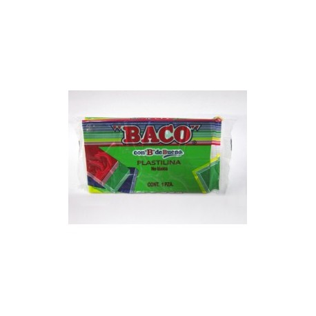 PLASTILINA MARQUETA BACO 140GRS VERDE CLARO