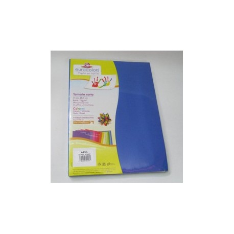 Papel carta azul 100h eurocolor