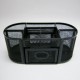 ORGANIZADOR MESH OVALADO CON CAJON METAL NEGRO Y PLATA