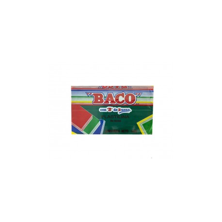PLASTILINA MARQUETA BACO 140GRS VERDE OBSCURO